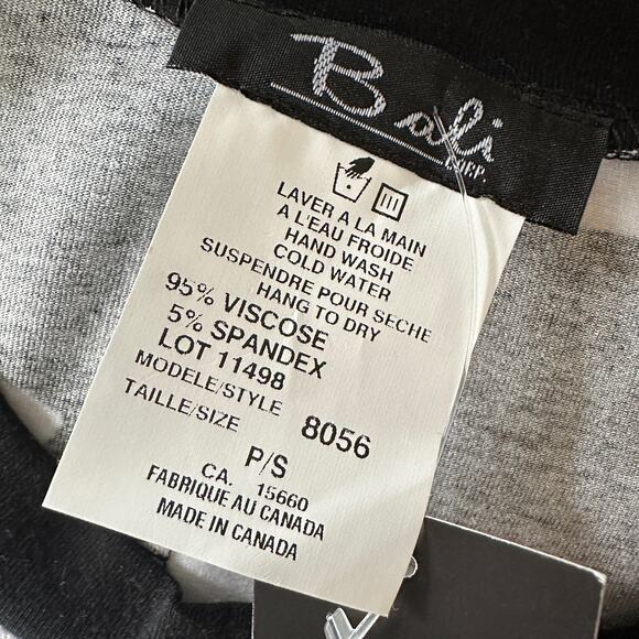 BALI | Women's Abstract Black and White Tunic 8056 NEW Size P/S Cut Out Neckline - Picture 9 of 11